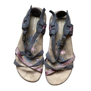 Skechers Women’s Brown and Pink Strappy Sandals